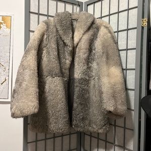 Vintage Sheepskin Sherpa Fur Coat